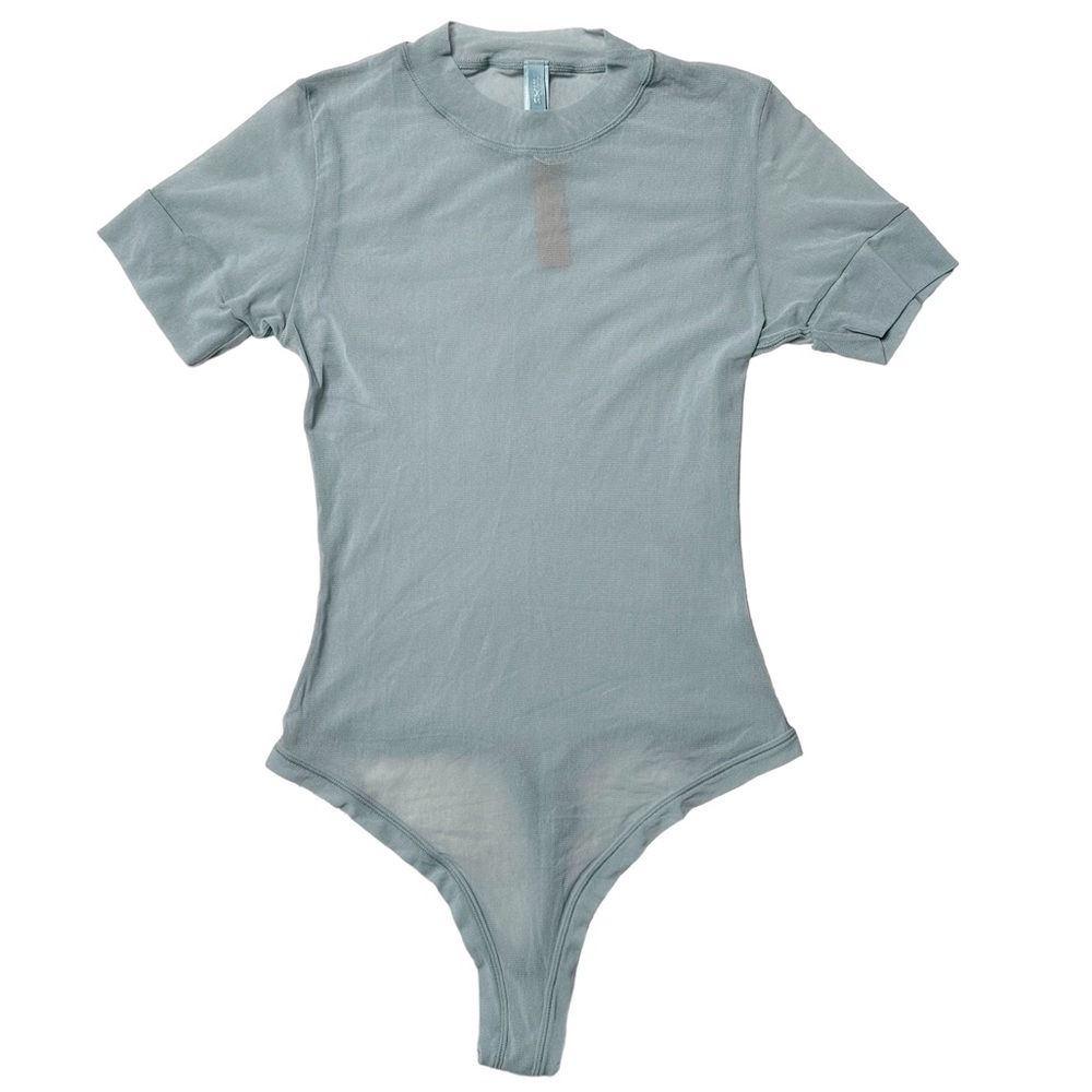 NWT Skims Summer Mesh Crewneck T-Shirt Bodysuit in Sky Women’s Sz 2X